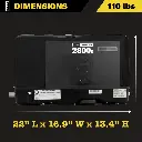 RVMP Flex Power 2800e RV Generator 4L1-RV281-EFI Dimensions