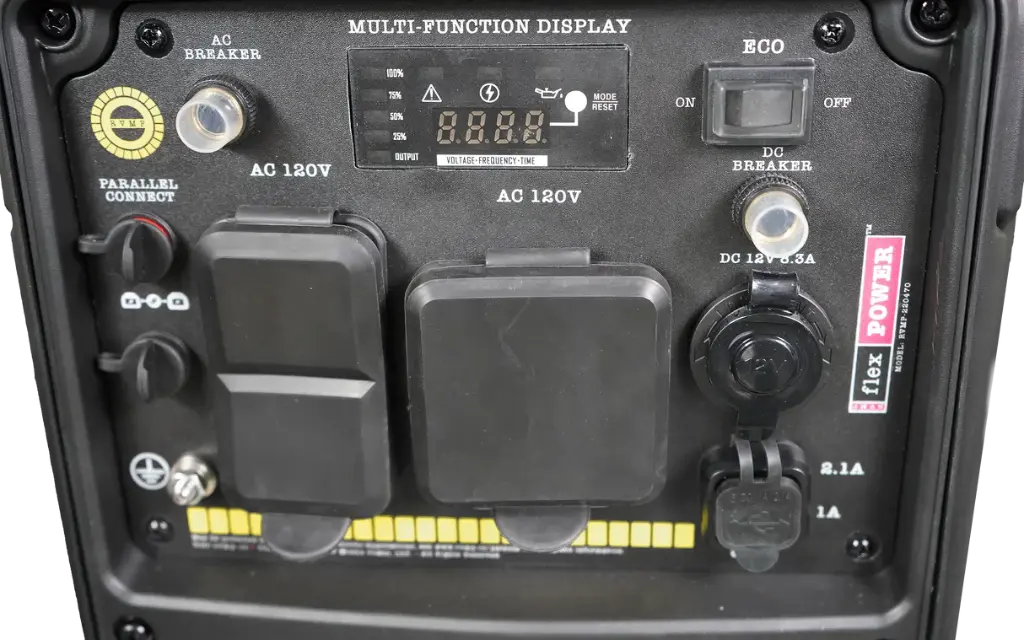 RVMP Flex Power 3300i Portable Generator 220470 close up