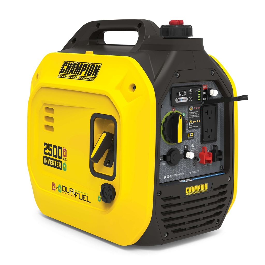 Champion 2500-Watt Dual Fuel Portable Inverter Generator with Quiet Technology and CO Shield®
