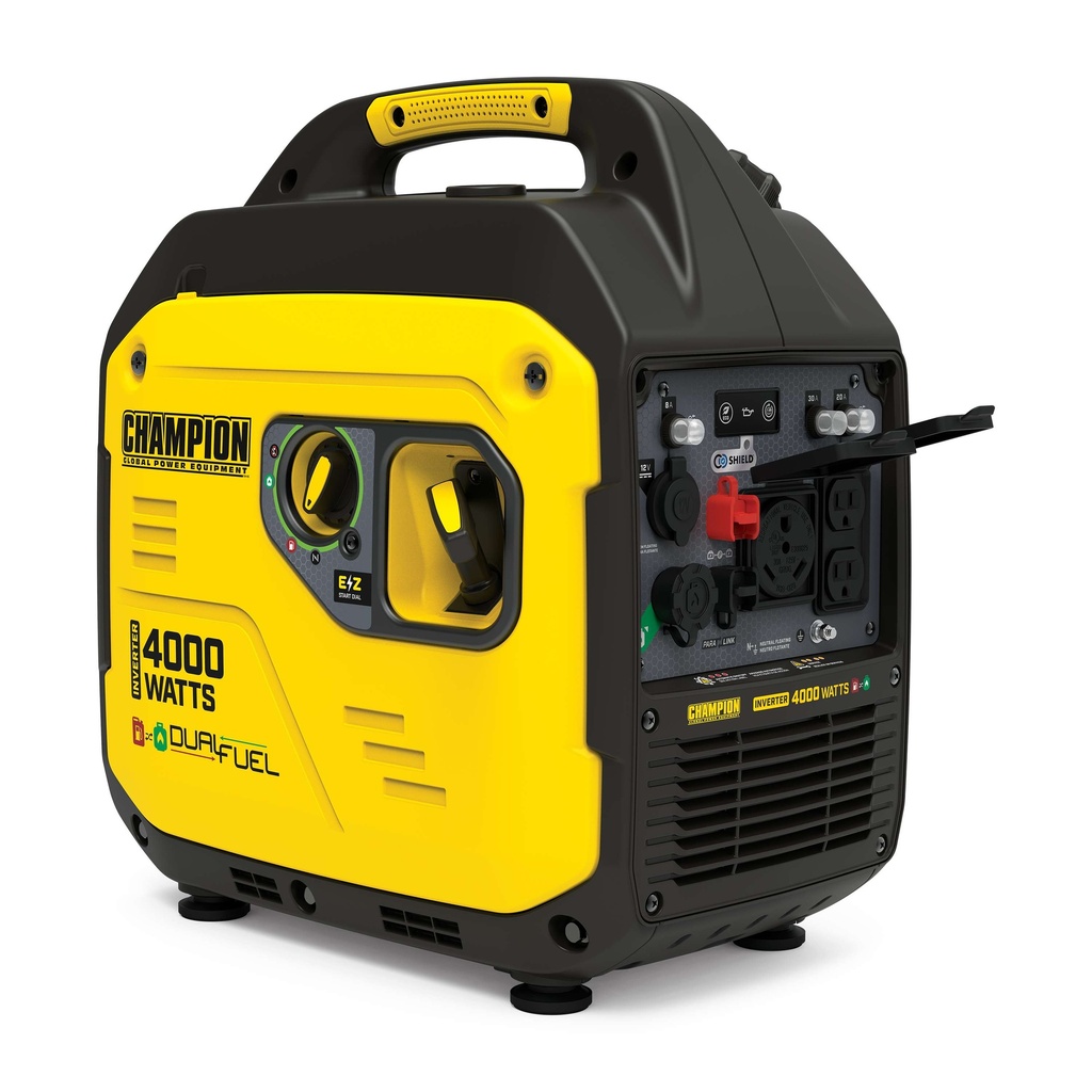 Champion 4000-Watt Dual Fuel RV Ready Portable Inverter Generator with Quiet Technology and CO Shield®