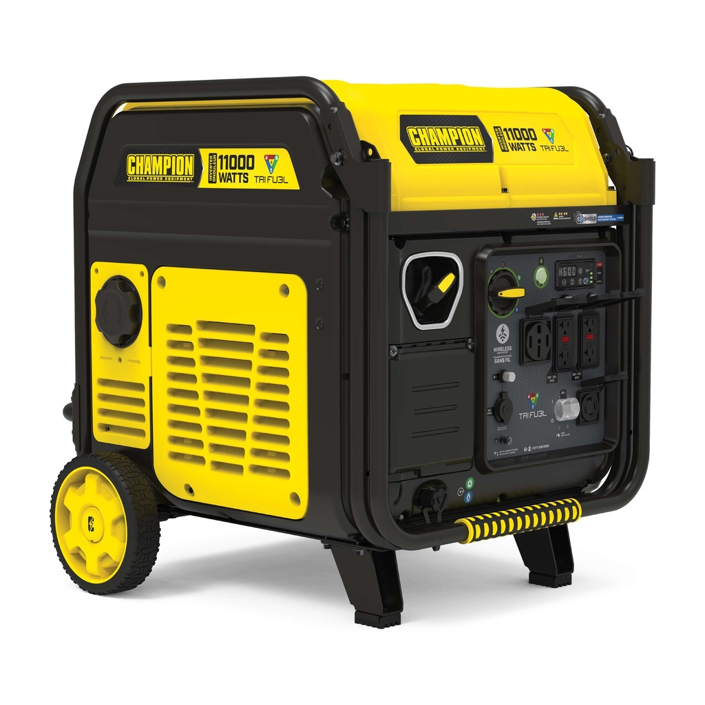 Champion 11,000-Watt Wireless Remote Start Tri Fuel Home Backup Portable Inverter Generator with Quiet Technology and CO Shield®