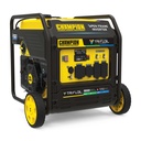 Champion 9000-Watt Electric Start Tri Fuel Home Backup Portable Open Frame Inverter Generator with Quiet Technology and CO Shield®