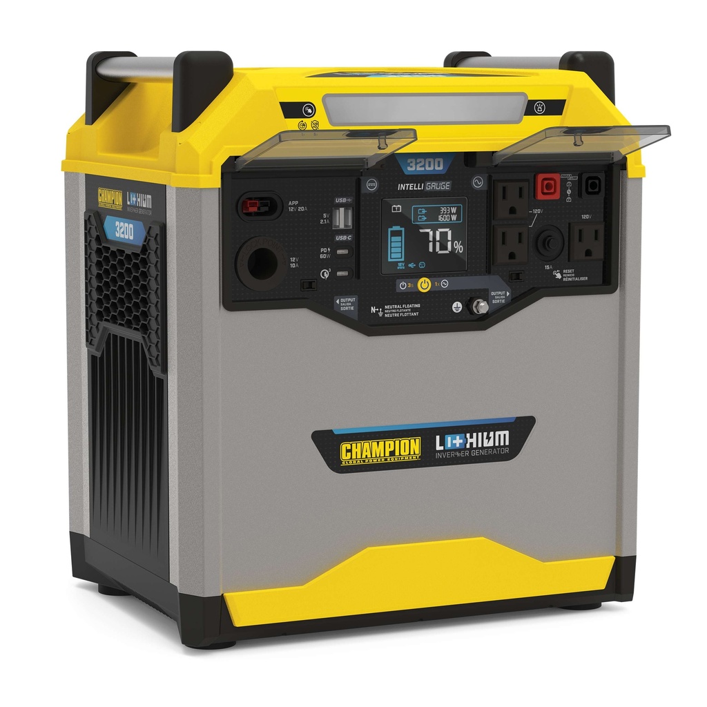 Champion 3276 Wh Lithium-ion Portable Power Station Parallel Capable Solar Generator Expandable Backup Battery for Home, Power Outage, Outdoors and Camping
