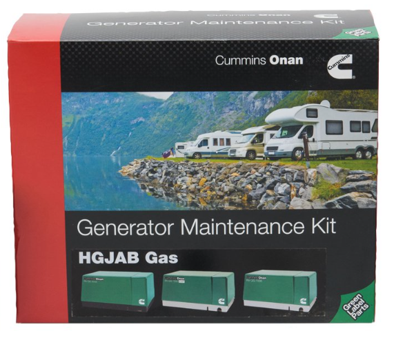Cummins HGJAB-Gas - Oil Filter, Air Filter, Fuel Filter, Spark Plug, (2) Onamax Oil