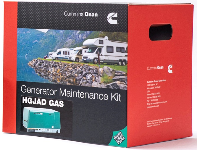 Cummins HGJAD - Oil Filter, Air Filter, EFI Fuel Filter, Spark Plug, (2) Onamax Oil