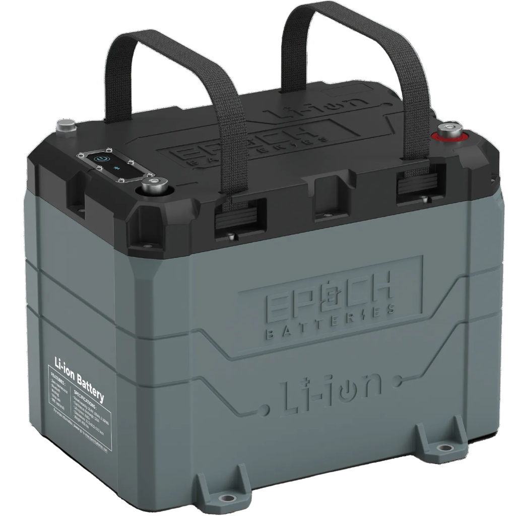 24V 100Ah (2.56kWh) LiFePO4 Battery - Bluetooth, Heating, Waterproof
