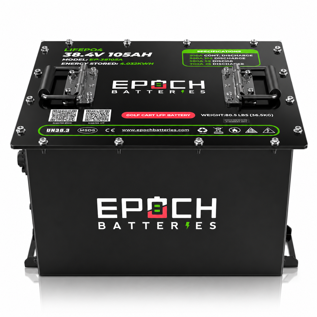 36V 105Ah LiMax Series - LiFePO4 Golf Cart Battery - Complete Kit