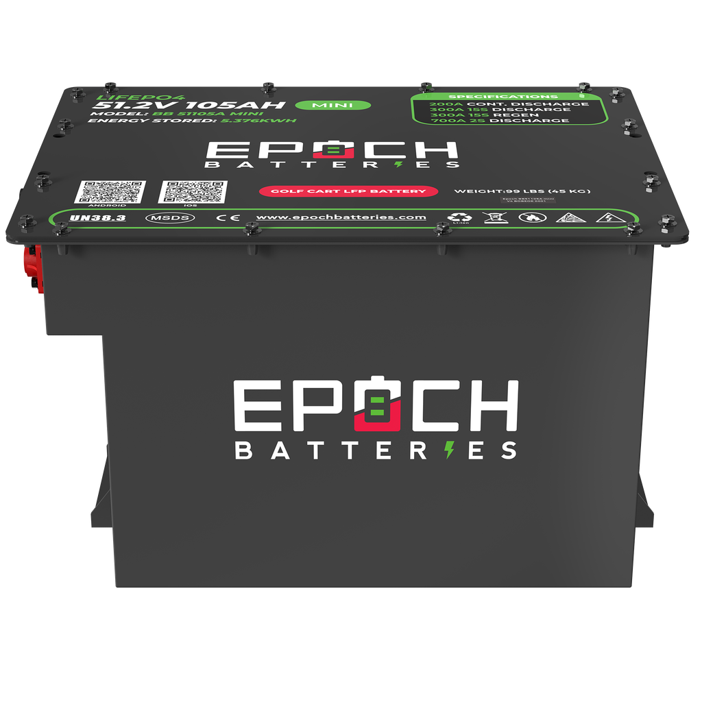 48V 105Ah MINI LiMax Series - LiFePO4 Golf Cart Battery - Complete Kit