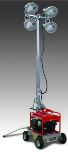 Multiquip MQ GB43SC Light Balloon 4-Spot 400W 4whl cart- DISC