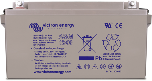 12V/90Ah AGM Deep Cycle Batt. (M6)